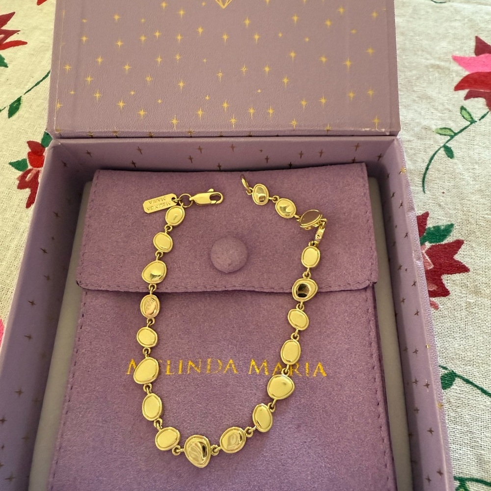 Melinda Maria She’s a Natural gold Bracelet size 7